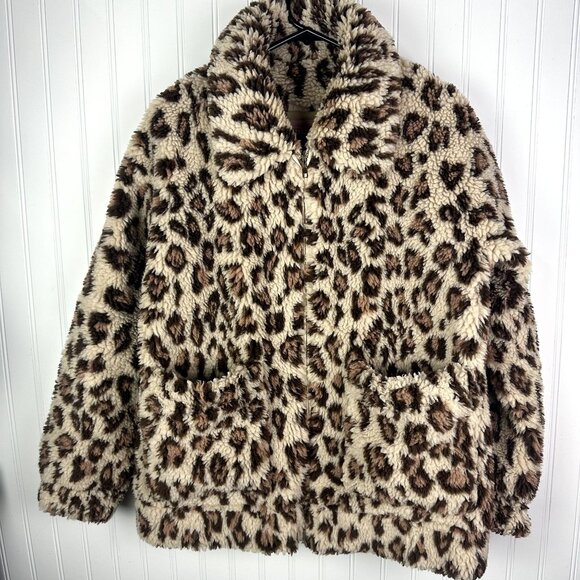 Show Me Your MuMu‎ leopard print sherpa Jacket size XS - Picture 1 of 4